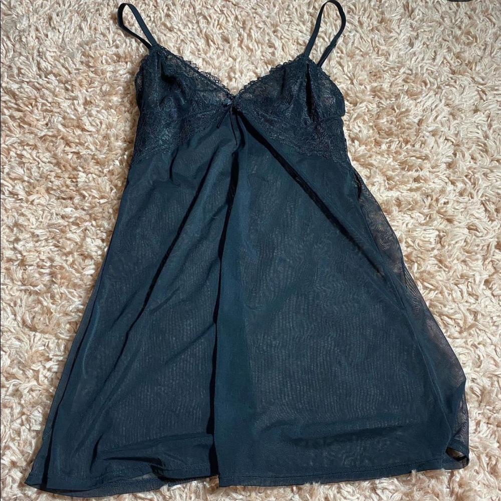 Black Lace Babydoll Lingerie Dress Slip